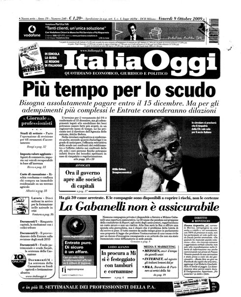 Italia oggi : quotidiano di economia finanza e politica